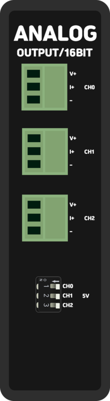 Y analog output module front Y analog output module front