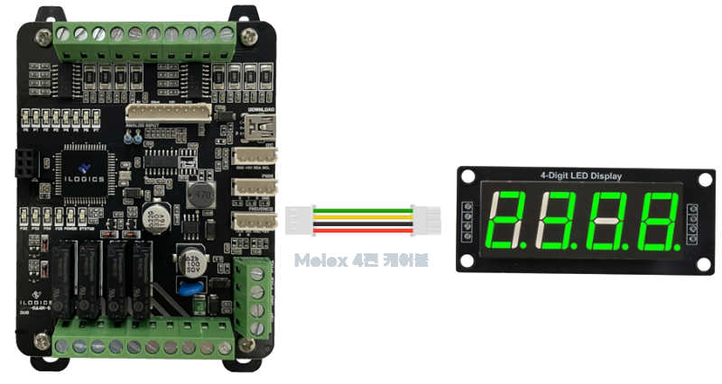 MPINO-8A4R-S, Molex 4핀 케이블, TM1637 4자리 LED 실물 MPINO-8A4R-S, Molex 4핀 케이블, TM1637 4자리 LED 실물