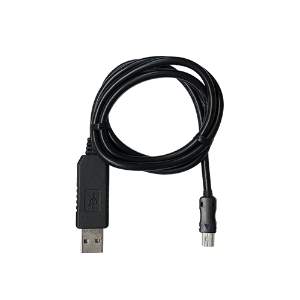 MP download cable — USB-A plug with the converter housing, and the mini 5P plug